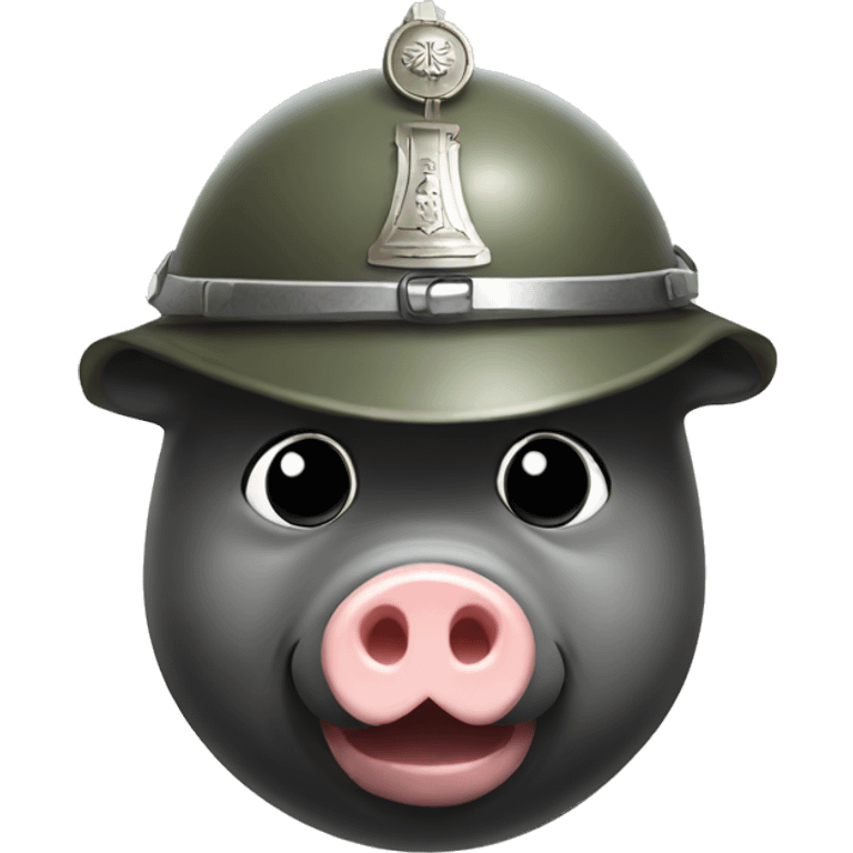 pig head with soldier helmet emoji