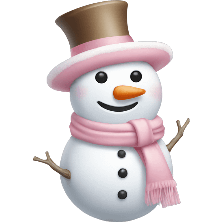 cute light pink snowman emoji