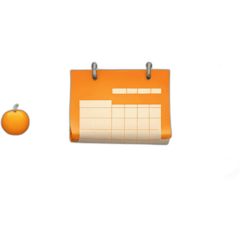 orange check list emoji