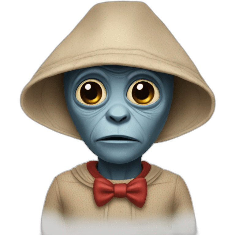 ET dressed up emoji