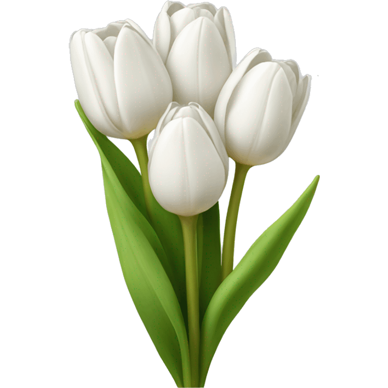 white tulip bouquet  emoji