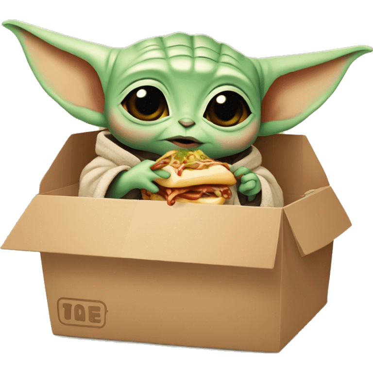 Baby yoda eating dönerbox emoji