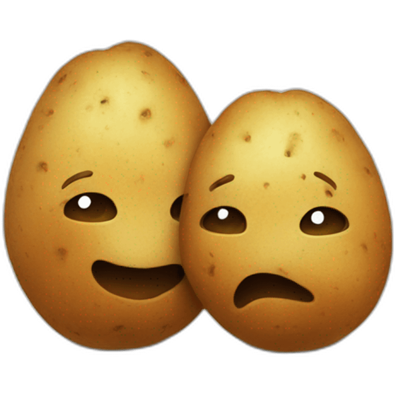 two potatoes kissing emoji