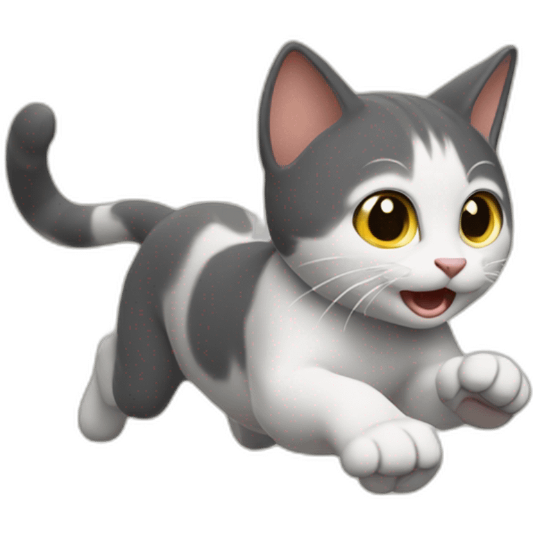 Gato tom corriendo emoji