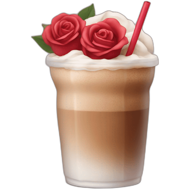 Rose cold coffee emoji