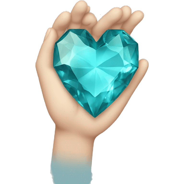 Aquamarine heart emoji