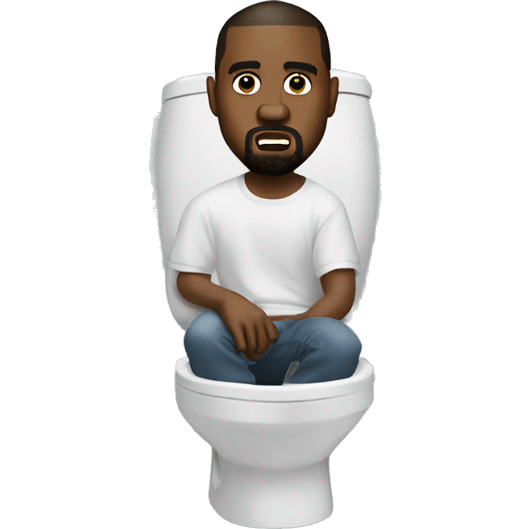 Kanye west as skibidi toilet emoji