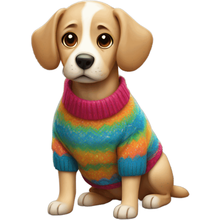 Dog wearing sweater  emoji