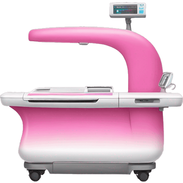 Pink ombre ultrasound machine with glitter on wheels emoji