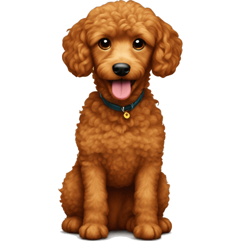 Red golden poodle mix mini emoji