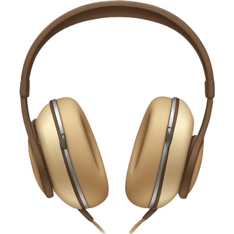 beige apple headphones with brown bows emoji