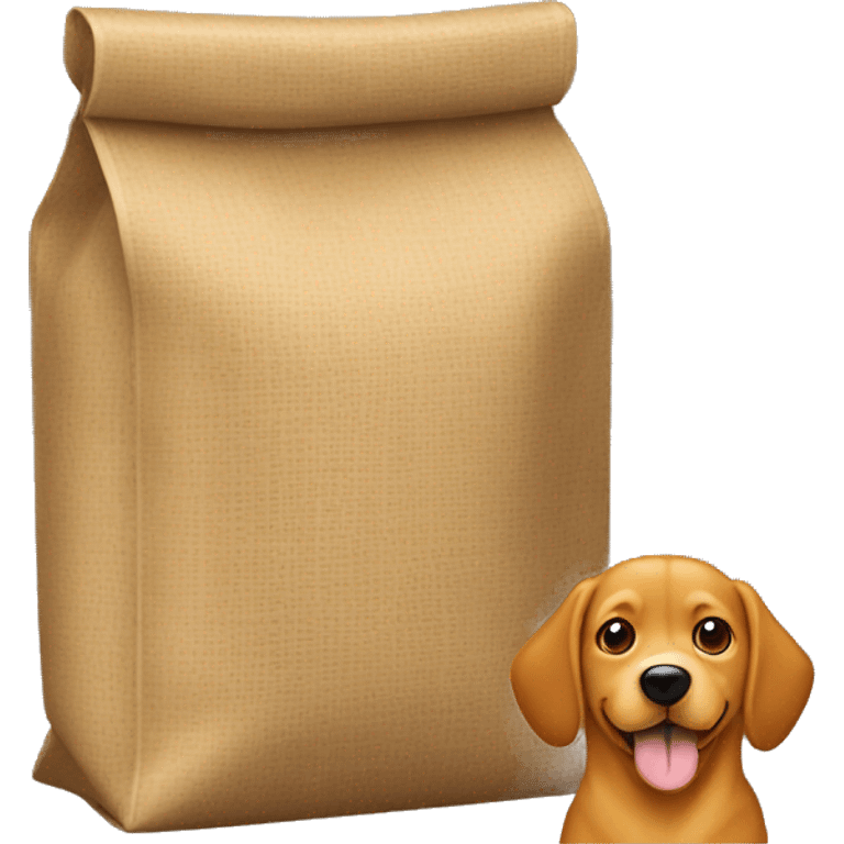 A bag of dog food emoji