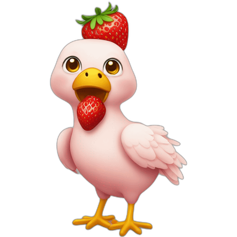 stawberry chicken emoji