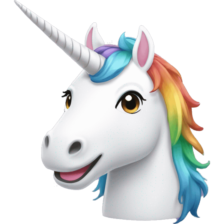 rainbow unicorn smiling emoji