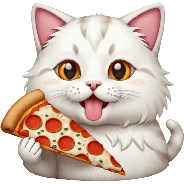 cat eat pizza emoji