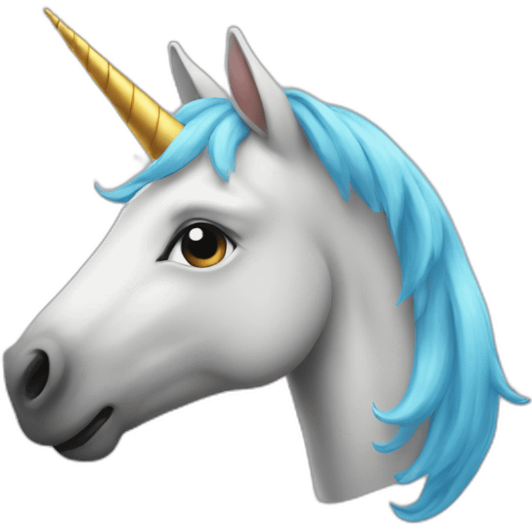 Une licorne qui fume emoji