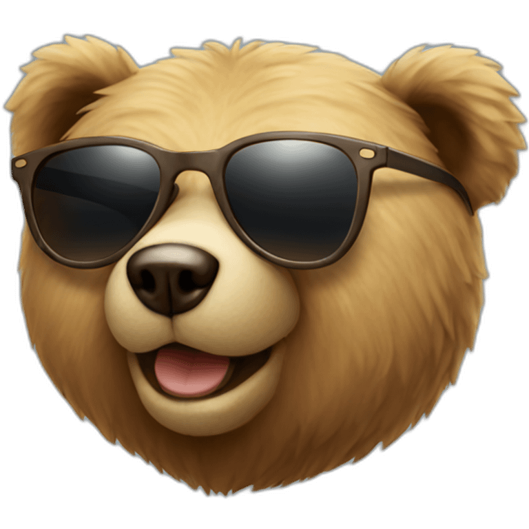 teddy bear with sunglasses emoji