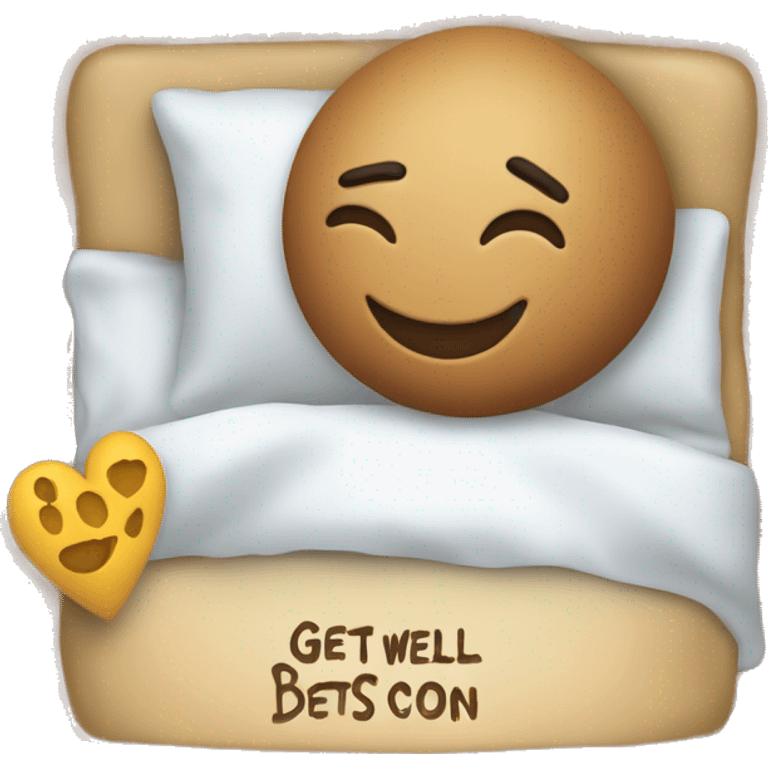 Get well soon greeting card emoji