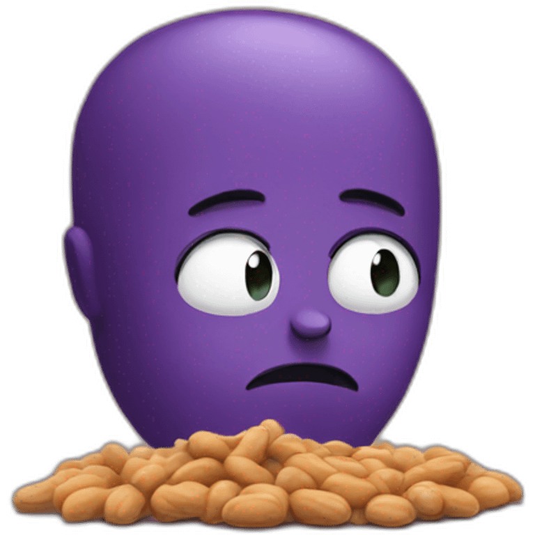 Peanut sad at home emoji