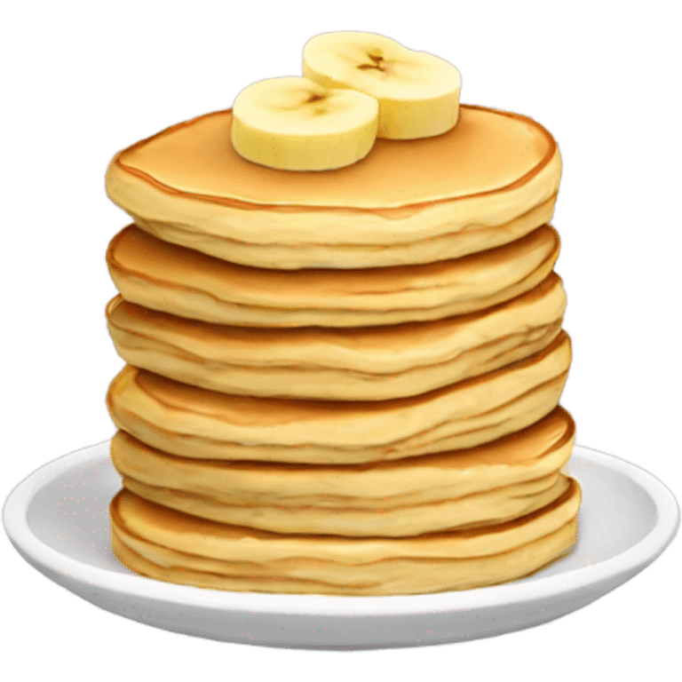 a cute peanut butter and banana pancake stack emoji