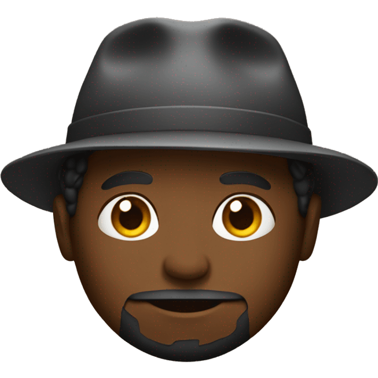 black dude with hat emoji