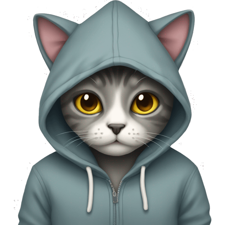 cat in a hoodie emoji