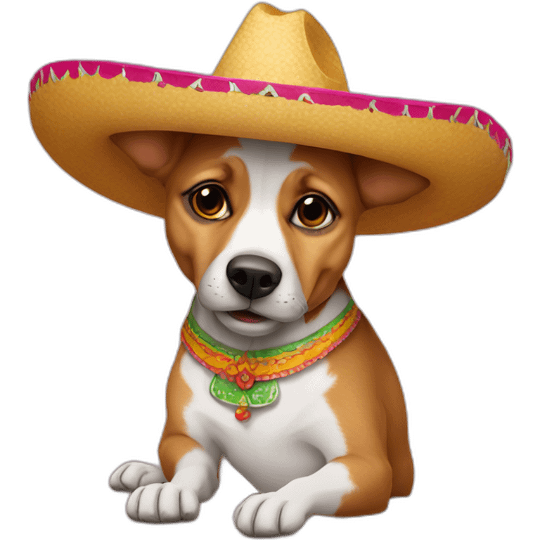 dog in sombrero drinking margarita emoji