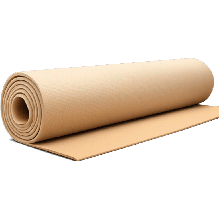 beige half rolled out yoga mat emoji