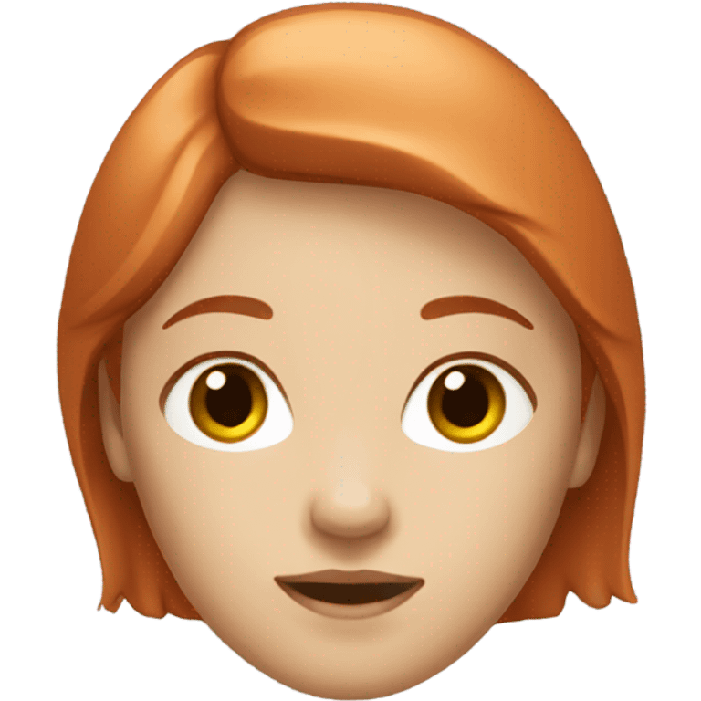 Redhead girl with fair skin emoji