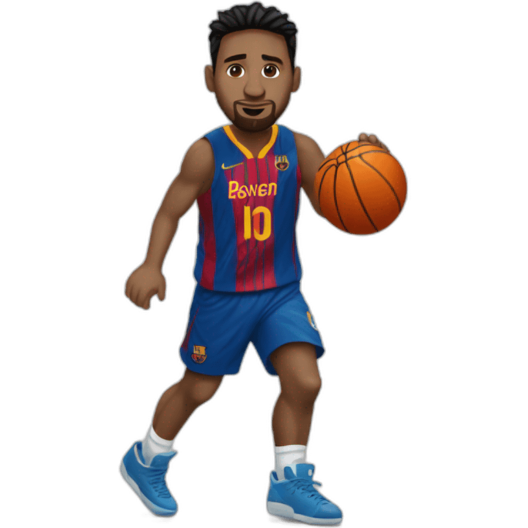 Messi playing basketball emoji