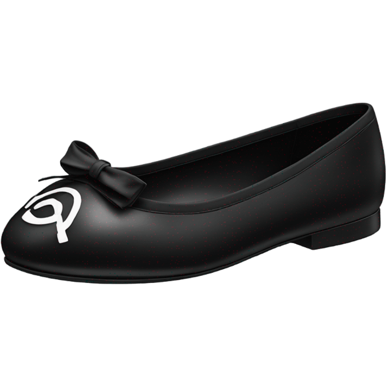 Black Chanel ballet flats emoji