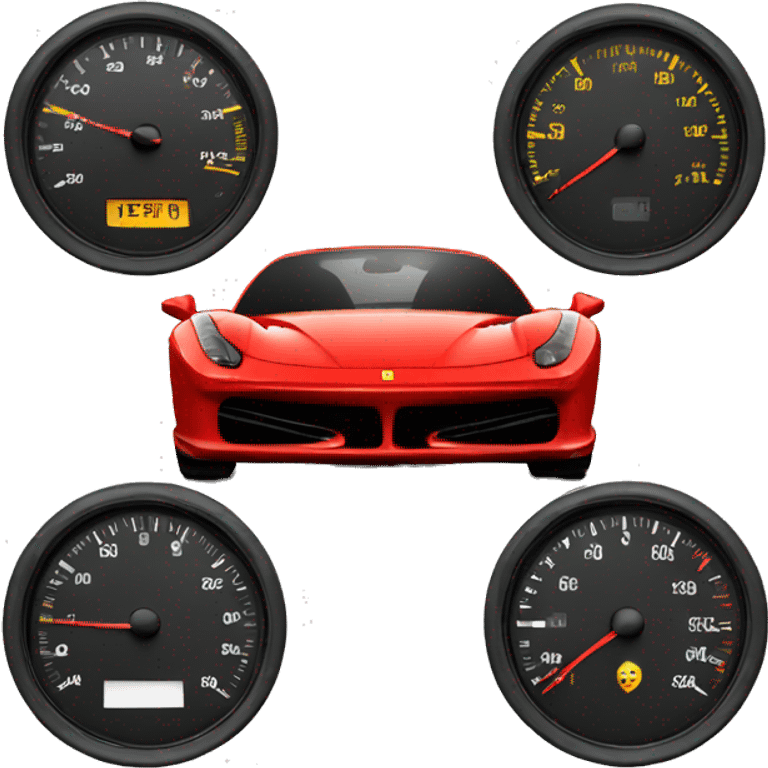 Speed dashboard Ferrari emoji