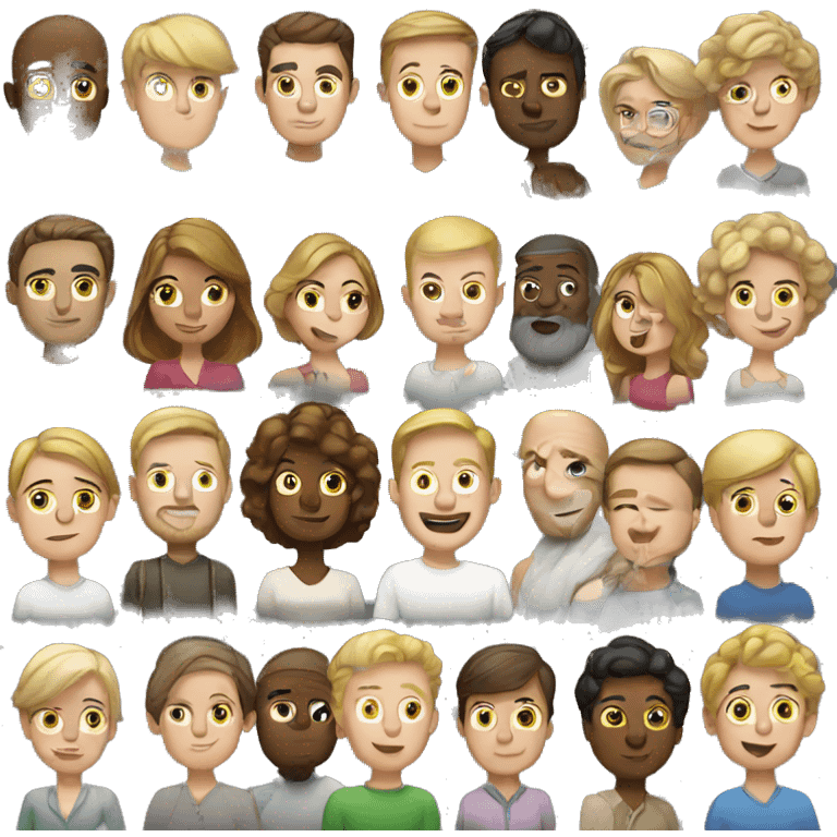 group of white people emoji