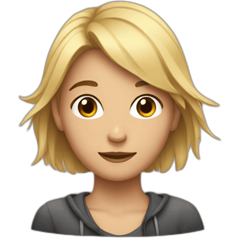 Une fille sur un homme emoji