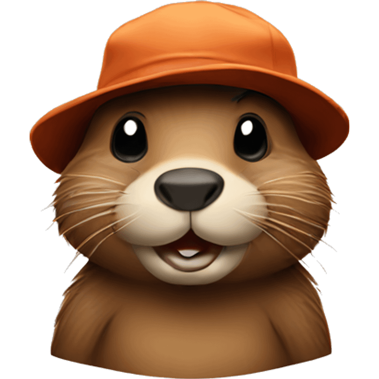 beaver with a cap backwards  emoji