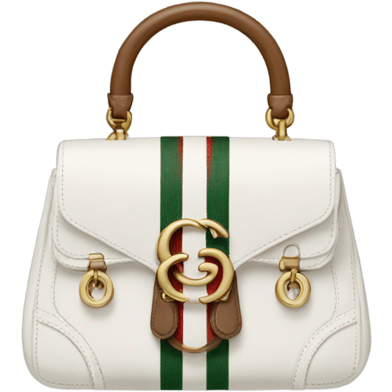 White, small, gucci purse emoji