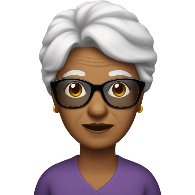 Grandma wearing sunglasses emoji