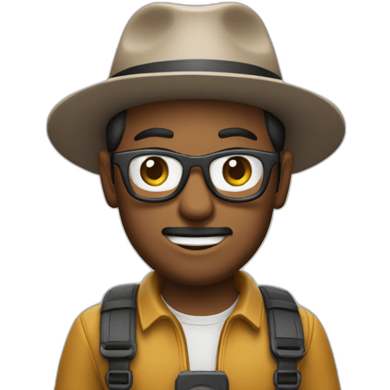 homme avec sony A7iv emoji