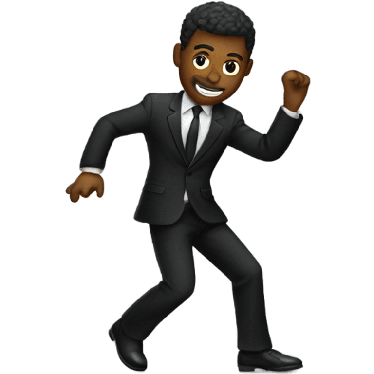 Man with all black suit dancin emoji