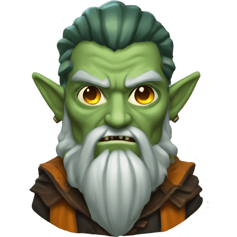 half-orc male wizard necromancer pumpkin emoji