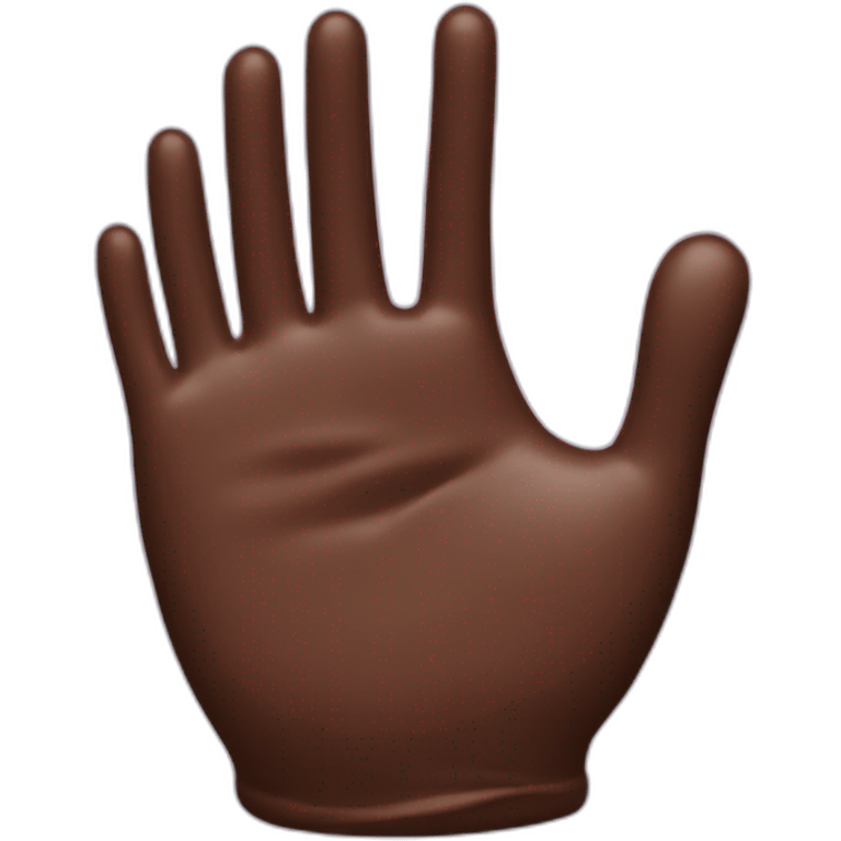 chocolate hand emoji