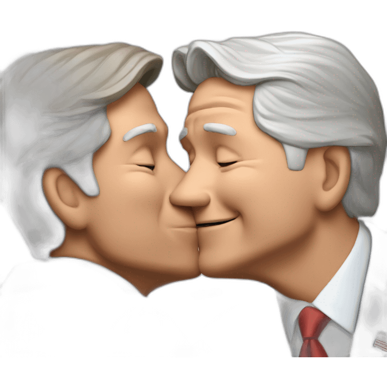 bill clinton kissing george w bush emoji