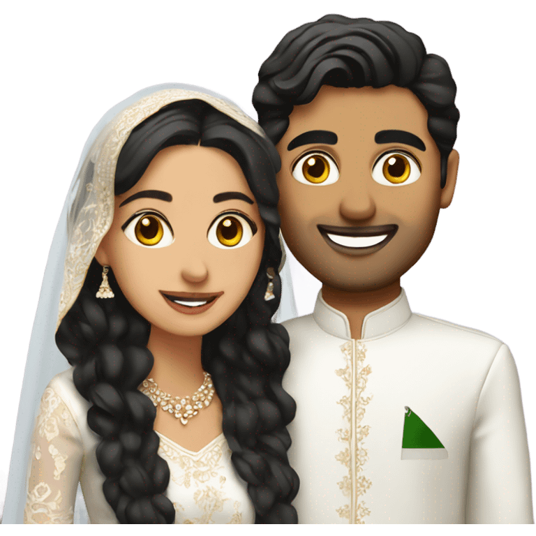 Pakistani white wedding  emoji