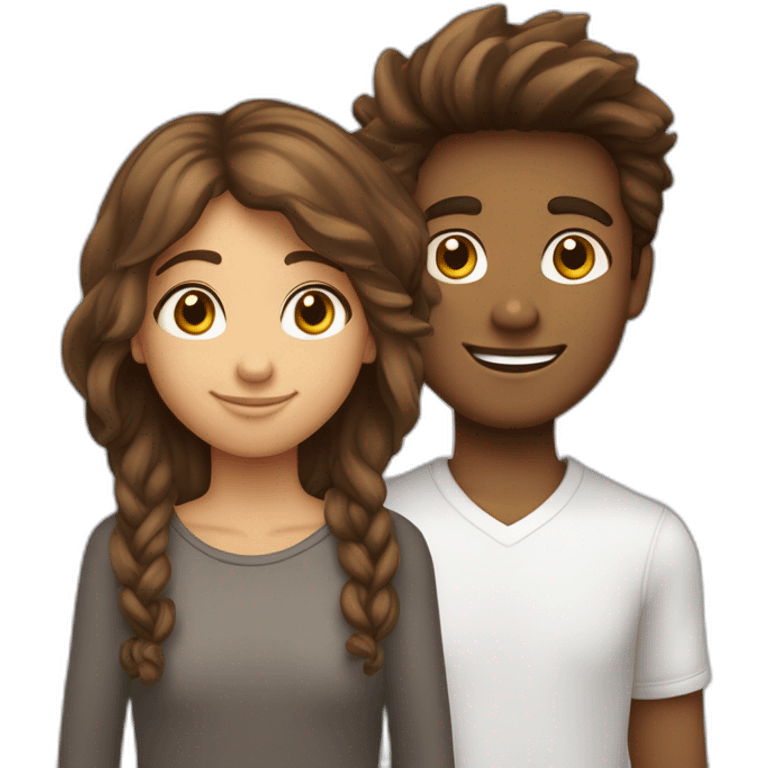 Adolescent possédant des cheveux marrons clair et une peu mâte, il a aussi des yeux bruns. Il est souriant. Il a quelques tâches de rousseur. Il fait un like avec sa main droite. emoji