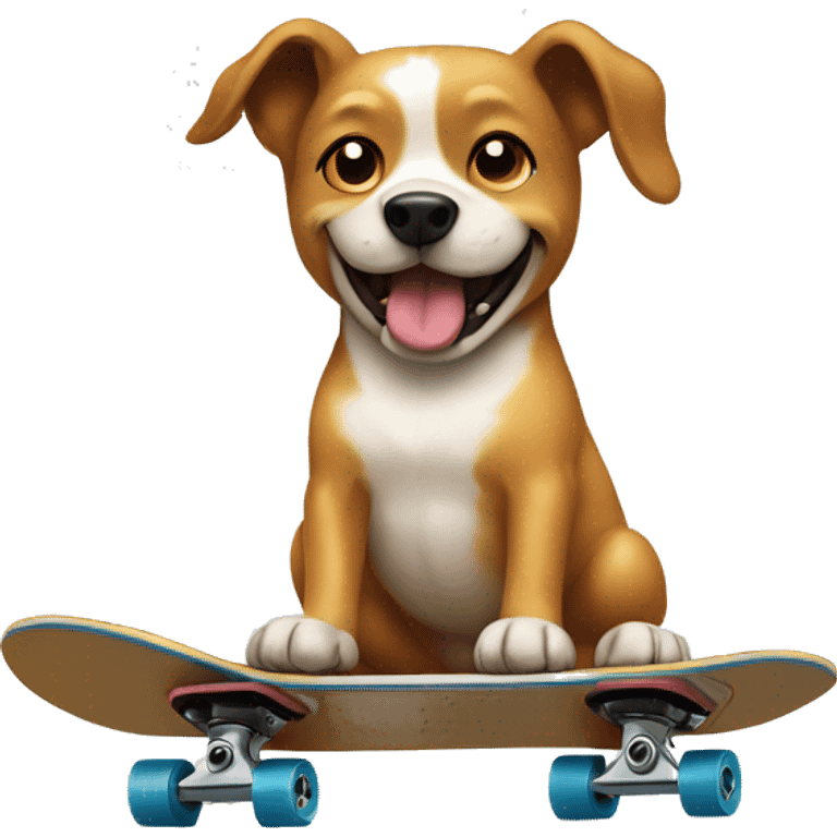 Dog on skateboard  emoji