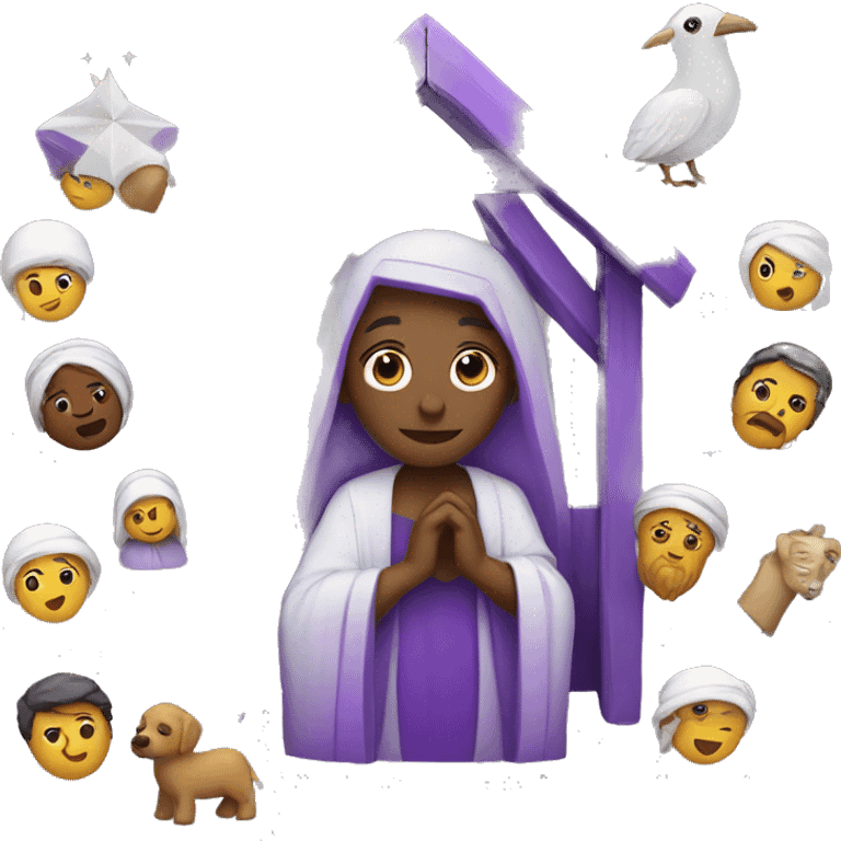 Purple nativity emoji