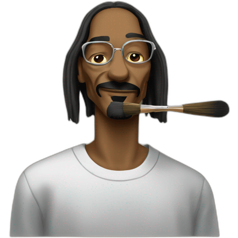 snoop dogg with a paintbrush emoji