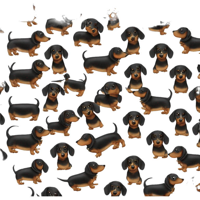 black and tan dachshund wearing a fabric hoodie lobster costume emoji