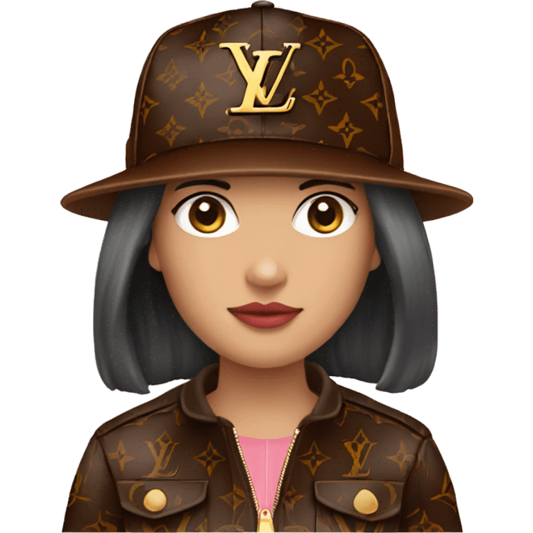 Only Louis Vuitton cap no face emoji