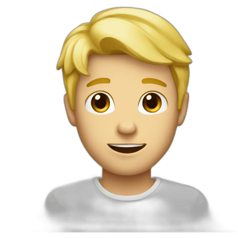 cute blond man  emoji